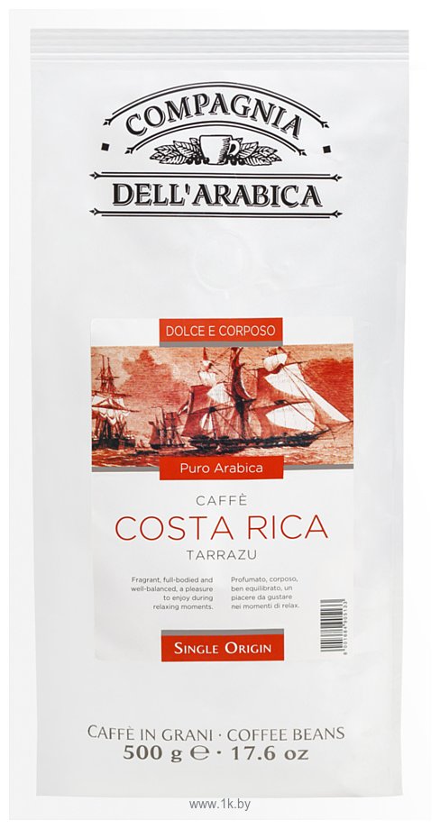 Фотографии Compagnia Dell'Arabica Costa Rica Tarrazu в зернах 500 г