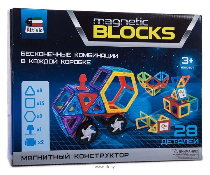 Фотографии Attivio Magnetic Blocks TY0004 Трактор