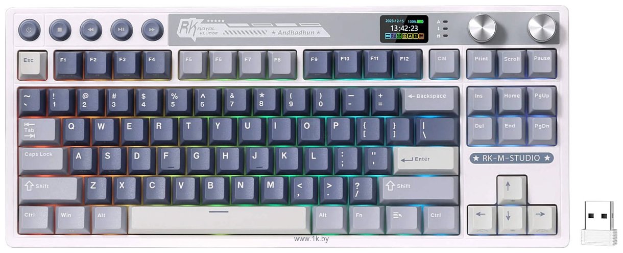 Фотографии Royal Kludge M87 RGB Ocean Blue RK Cream