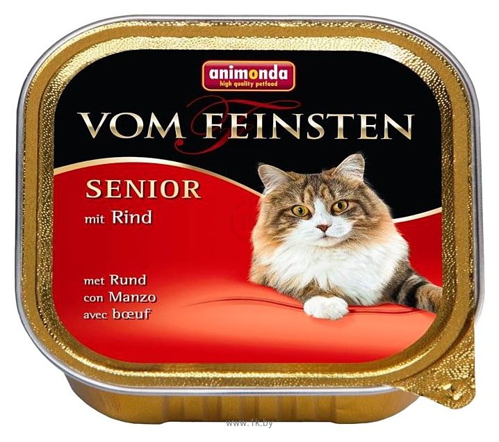 Фотографии Animonda Vom Feinsten Senior для пожилых кошек с говядиной (0.1 кг) 1 шт.