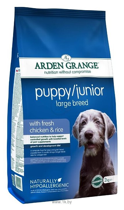Фотографии Arden Grange (2 кг) Puppy/Junior Large Breed сухой корм цыпленок и рис для щенков и молодых собак крупных пород