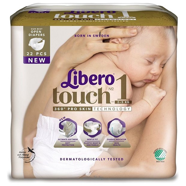 Фотографии Libero Touch 1 Newborn (2-5 кг) 22 шт