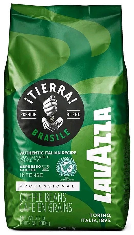 Фотографии Lavazza Tierra Brazil Intense в зернах 1000 г