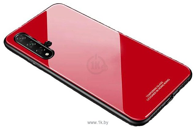 Фотографии Case Glassy для Huawei Nova 5T/Honor 20 (красный)