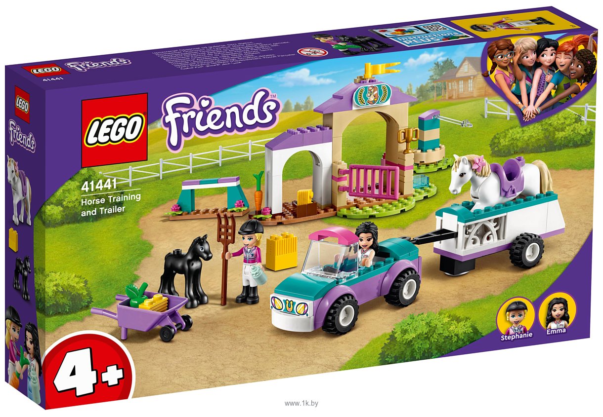 Фотографии LEGO Friends 41441 Тренировка лошади и прицеп для перевозки