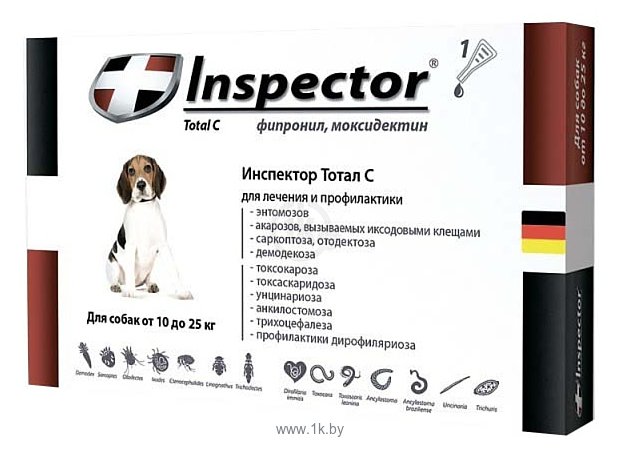 Фотографии Inspector Капли для собак от 10 до 25 кг
