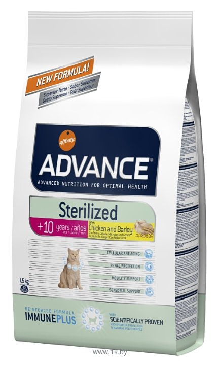 Фотографии Advance (1.5 кг) Cat Sterilized +10 Years курица и ячмень