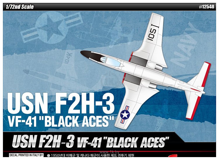 Фотографии Academy Cамолет USN F2H-3 VF-41 Black Aces 1/72 12548