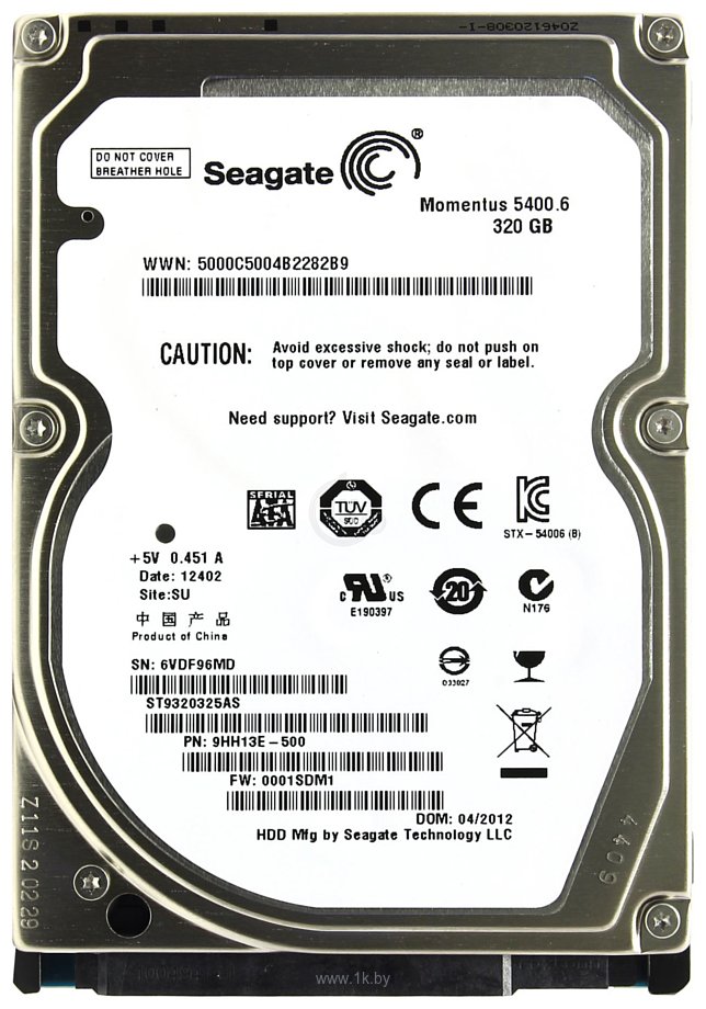 Фотографии Seagate Momentus 5400.6 320GB (ST9320325AS)