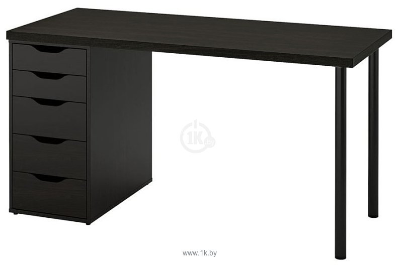 Фотографии Ikea Лагкаптен/Алекс 694.321.72 (черно-коричневый)