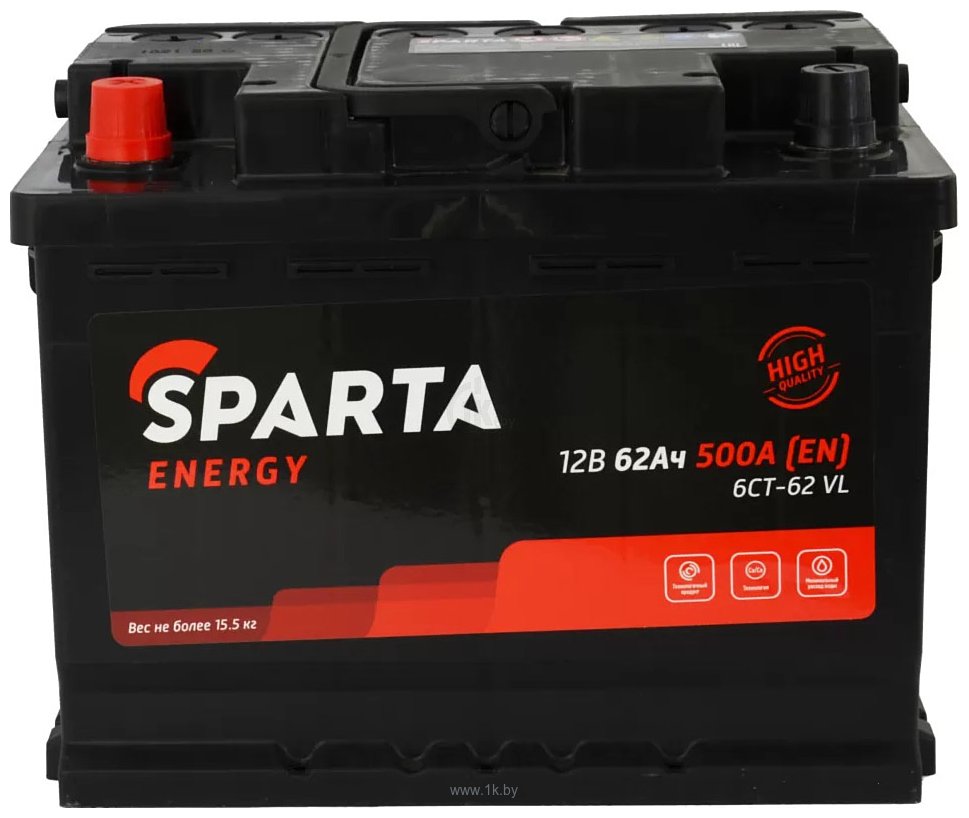 Фотографии Sparta Energy рус L+ (62Ah)