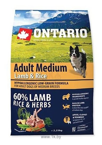 Фотографии Ontario (2.25 кг) Adult Medium Lamb & Rice