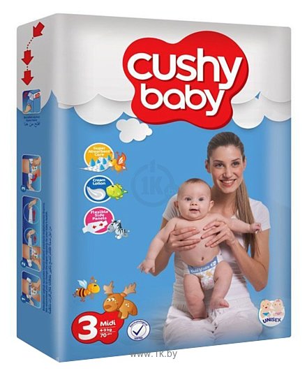 Фотографии Cushy Baby Midi 4-9 кг (70 шт.)