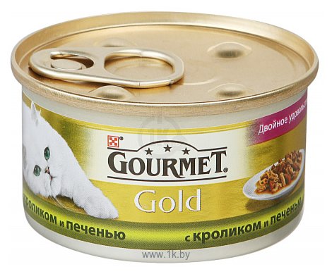 Фотографии Gourmet Gold с кроликом и печенью 0.085 кг