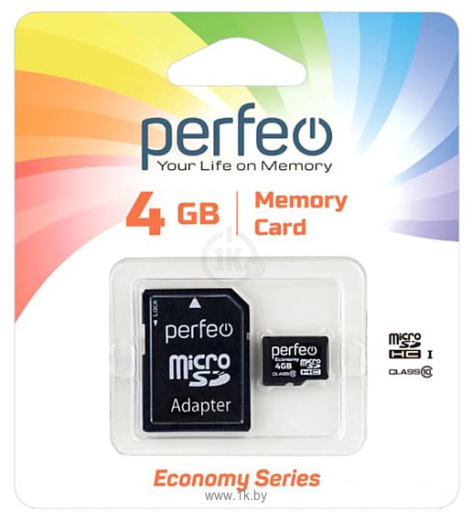Фотографии Perfeo microSDHC PF4GMCSH10AES 4GB (с адаптером)