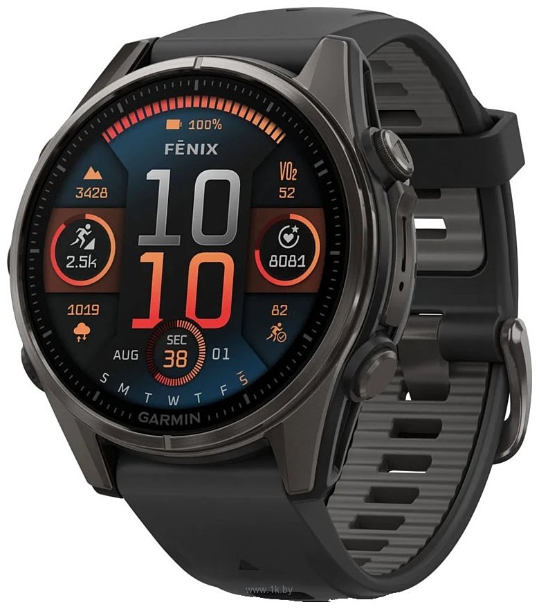 Фотографии Garmin Fenix 8 Sapphire Titanium 47mm (силиконовый ремешок)