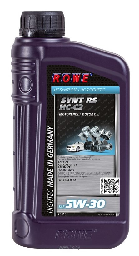 Фотографии ROWE Hightec Synt RS SAE 5W-30 HC-C2 1л (20113-0010-03)