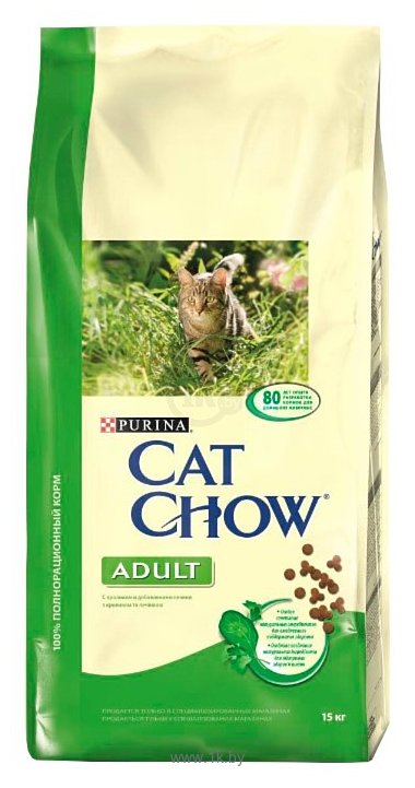 Фотографии CAT CHOW Adult с кроликом и печенью (15 кг)