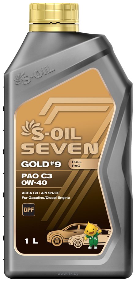 Фотографии S-OIL Seven Gold #9 PAO C3 0W-40 1л