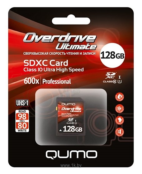 Фотографии Qumo Overdrive Ultimate SDXC Class 10 UHS-I U1 128GB