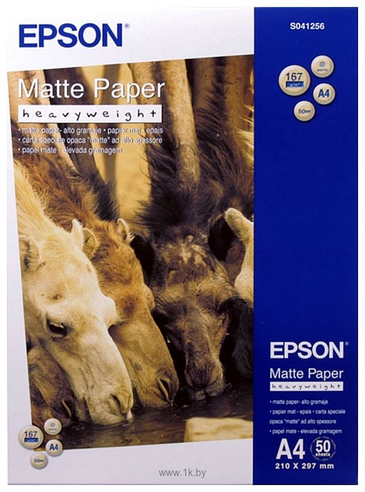 Фотографии Epson Matte Paper-Heavyweight A4 50 листов (C13S041256)