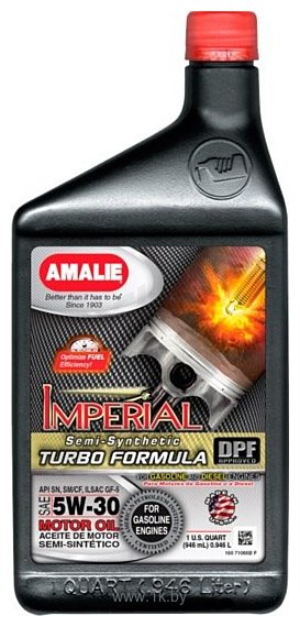 Фотографии Amalie Imperial Turbo Formula 5W-30 0.946л
