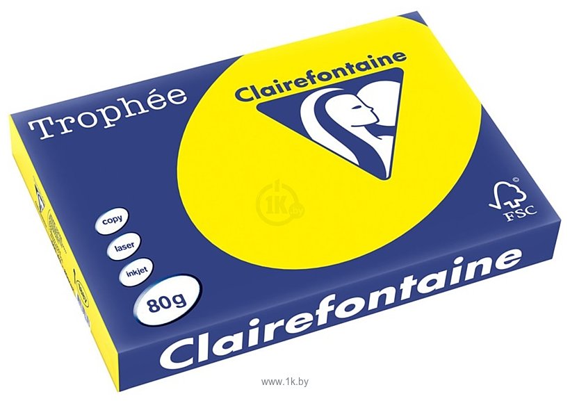 Фотографии Clairefontaine Trophee интенсив A4 80 г/кв.м 100 л (ярко-желтый)
