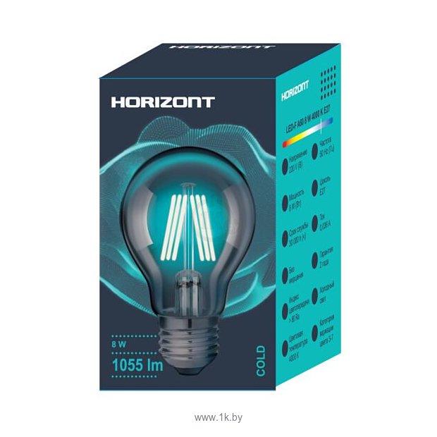 Фотографии Horizont LED-F E27 A60 8W 4000K