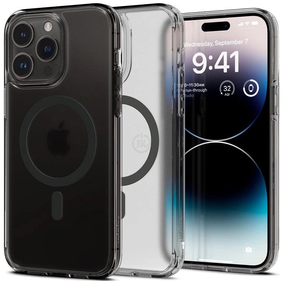 Фотографии Spigen Ultra Hybrid iPhone 14 Pro Max MagFit ACS05582 (черный)