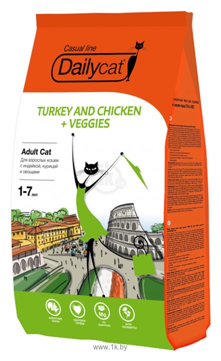 Фотографии DailyCat (10 кг) Adult Turkey and Chicken + Veggies