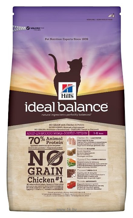 Фотографии Hill's (2 кг) Ideal Balance Feline Adult No Grain with Fresh Chicken & Potato