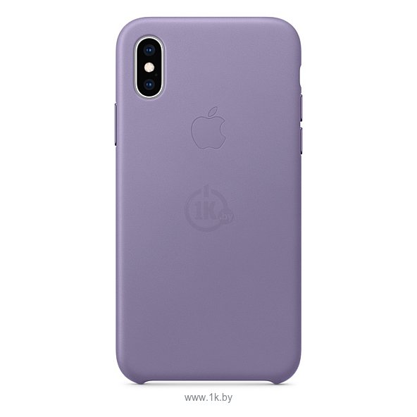 Фотографии Apple Leather Case для iPhone XS (лиловый)
