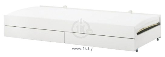 Фотографии Ikea Слэкт 90x200 (выдвижная кровать, белый) 592.394.53