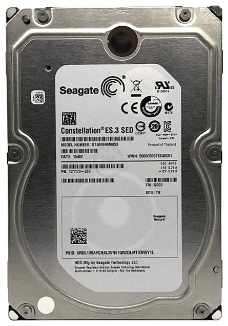 Фотографии Seagate Constellation ES.3 4TB ST4000NM0053