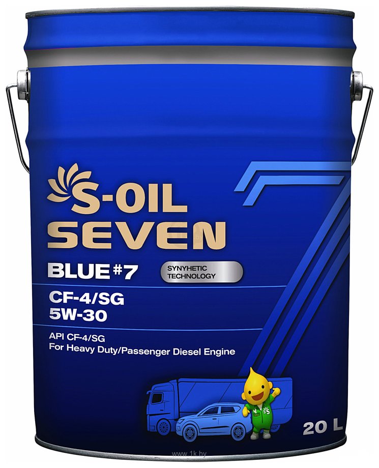 Фотографии S-OIL Seven Blue #7 CF-4/SG 5W-30 20л