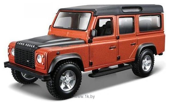 Фотографии Bburago Land Rover Defender 110 1:32 18-45127 (коричневый/черный)