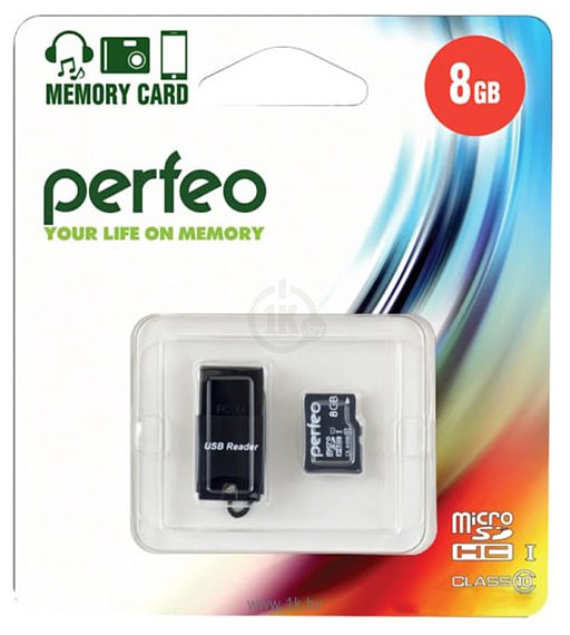 Фотографии Perfeo microSDHC PF8GMCSH10CR 8GB (с кардридером)