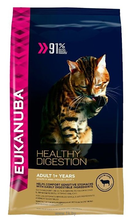 Фотографии Eukanuba Adult Dry Cat Food Healthy Digestion Lamb & Liver (4 кг)