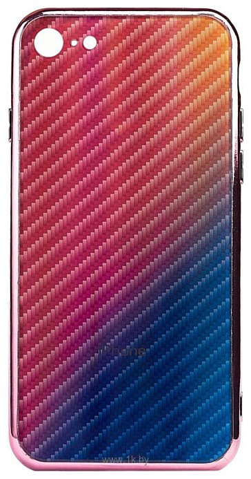 Фотографии EXPERTS Aurora Glass для Apple iPhone 7 с LOGO (розовый)