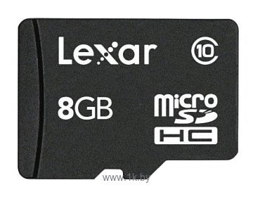 Фотографии Lexar microSDHC Class 10 8GB + SD adapter