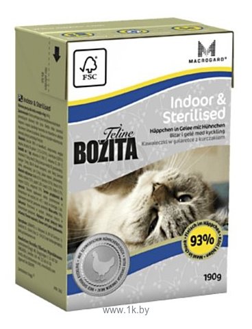 Фотографии Bozita (0.19 кг) Feline Funktion Indoor & Sterilised wet food