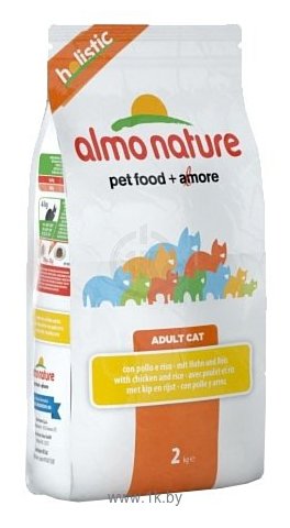 Фотографии Almo Nature (2 кг) Holistic Adult Cat Chicken and Rice