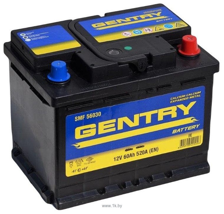 Фотографии GENTRY R+ низ. (60Ah)
