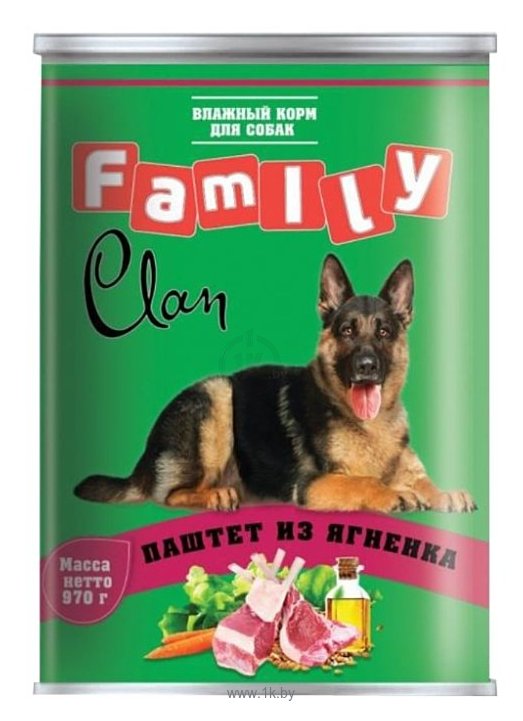 Фотографии CLAN (0.97 кг) 6 шт. Family Паштет из ягнёнка для собак