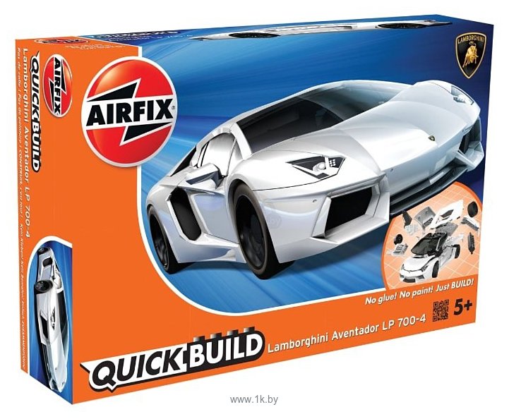 Фотографии Airfix Quick Build J6019 Lamborghini Aventador New Colour