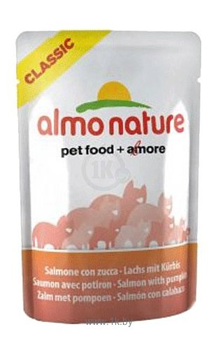 Фотографии Almo Nature (0.055 кг) 1 шт. Classic Adult Cat Salmon and Pumpkin