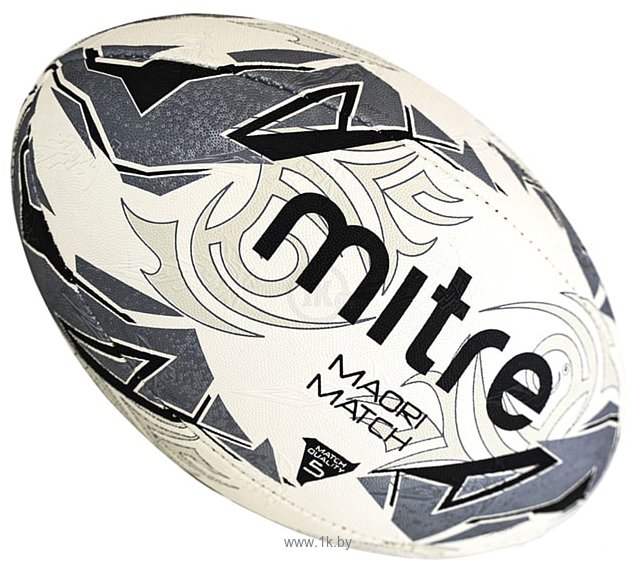 Фотографии Mitre Maori Match BB1151WSB (5 размер, белый/черный/серебристый)