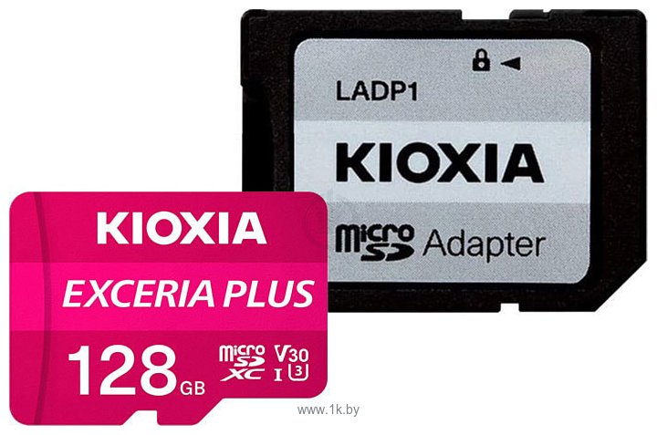 Фотографии Kioxia Exceria Plus microSDXC LMPL1M128GG2 128GB (с адаптером)