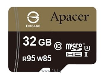 Фотографии Apacer microSDHC Class 10 UHS-I U3 (R95 W85 MB/s) 32GB