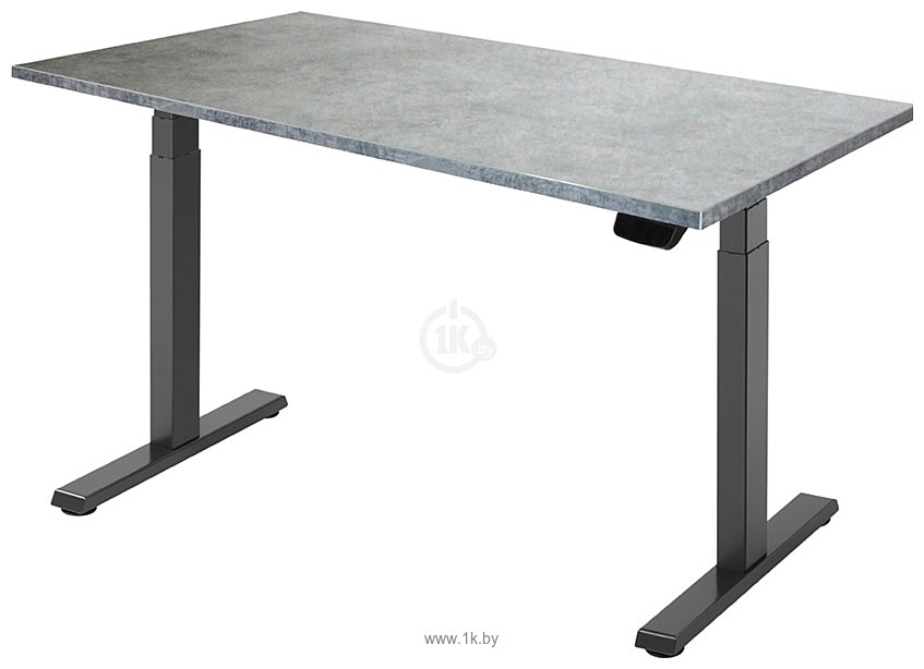 Фотографии ErgoSmart Ergo Desk Pro 1360x800x36 мм (бетон чикаго светло-серый/черный)